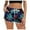 Sky Blue, variant on LUOGENLI Swimsuit for Women with Shorts Women Drawstring Board Short Stretch Novelty Pattern Swimsuit Swimwear Black Size S