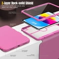 thumbnail image 3 of MoKo Case for iPad 11-inch (A16) 11th Generation Case 2025/ iPad 10th Generation Case with Pencil Holder 2022 10.9", Built-in Screen Protector Clear Back, Multi Angle Viewing Stand, Magenta, 3 of 8