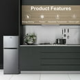 Galanz 4.6. Cu ft Two Door Mini Refrigerator with Freezer, Stainless