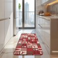 thumbnail image 4 of Red Christmas Patchwork Pattern Kitchen Rug Mat,Kitchen Runner Rugs Non Skid Washable,Decorative Kitchen Floor Mats for Kitchen,Sink,Laundry,17"x47.2", 4 of 7