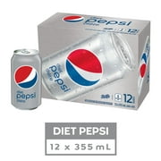 Boisson gazeuse Pepsi diète, 355 mL, 12 canettes