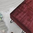 thumbnail image 6 of Burgundy Velvet Tufted Ottoman 19.5"x12.5"x17"H Entryway Bench Furry Makeup Stools Wine Red Foot Rest Stool Bedroom End of Bed Living Room Couch Vanity Home Decor Outdoor, 6 of 17
