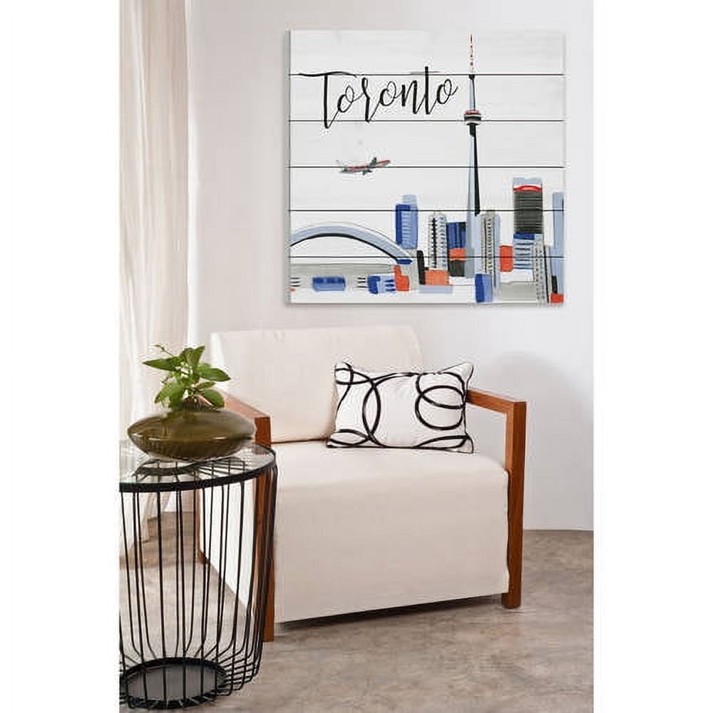 Marmont Hill 'Toronto Skyline' by Molly Rosner Painting Print on White Wood