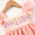 thumbnail image 4 of 2Pcs Toddler Girls Summer Outfits Set – Flower Short Sleeve T-Shirt and Pants for Gift Summer Outfits Girls' Clothing Set Girls Summer Set 2-7 Years,5-6 Years, 4 of 5