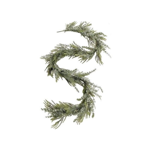 5.91ft Christmas Garland Mixed Pine Cypress & Eucalyptus Leaf for Fireplace Mantel Table Decor