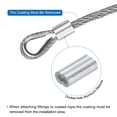 thumbnail image 4 of 98Ft(30M) Wire Rope 304 Stainless Steel Cable 3/64"(1mm) Vinyl Coated with 6Pcs Aluminum Sleeves Transparent, 4 of 7