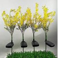 thumbnail image 3 of Flor artificial LED solar, lámpara decorativa impermeable para jardín, patio, lámpara de pie solar para césped (3 piezas) (flores de canola), 3 of 5