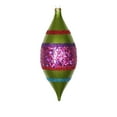 thumbnail image 2 of 4ct Lime Green and Cerise Pink Shatterproof Glitter Christmas Finial Drop Ornaments 7", 2 of 2