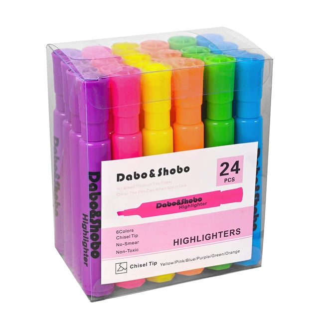 Set de rotuladores Dabo & Shobo, 24 rotuladores de colores, tinta líquida