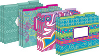 Barker Creek Bohemian File Folders, Letter Size, Multiple Designs, Set of 12