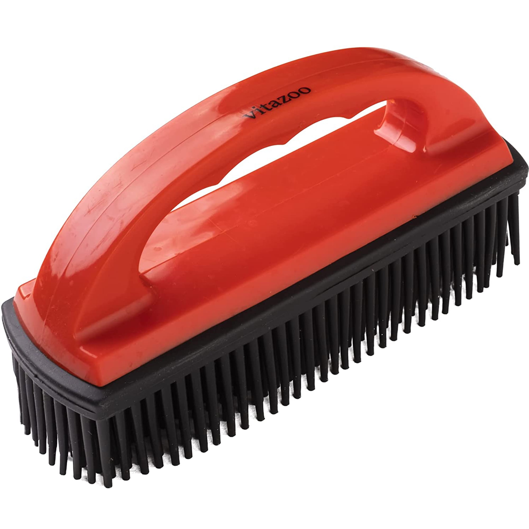 Vitazoo Pet Hair Remover Fur Brush for Carpets, Furniture, Blankets Red