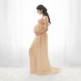 thumbnail image 4 of Vedolay Maternity Dress Women's Maternity Dress Off Shoulder Lace Maxi Dress Elegant Baby Shower Photography Dress(Orange,XL), 4 of 5