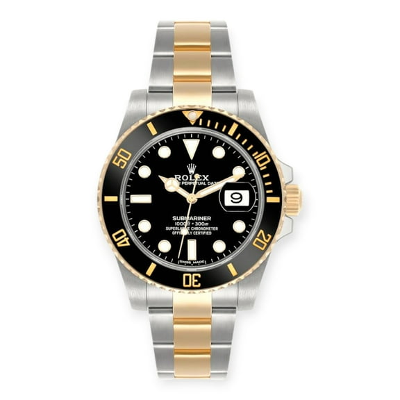 Pre-Owned Rolex Submariner 116613 40mm Steel Yellow Gold Black Dial Mens Watch