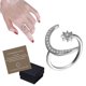 thumbnail image 1 of Moon Star Rings Moon Anillo Abierto Ajustable para Niñas ANGGREK Otros, 1 of 8
