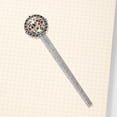 thumbnail image 4 of Geometric cubes Vintage Silver Lace-Edged Bookmark: a Gift for Readers and Book Lovers - Book Markers, Book Accessories, 4 of 5