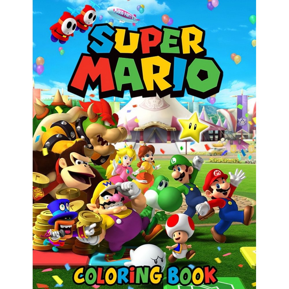 Super Mario Coloring Book Funny Mario Brothers Coloring Books for