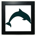 thumbnail image 1 of Blue Ocean Docile Jump Dolphin Black Square Frame Picture Wall Tabletop, 1 of 3