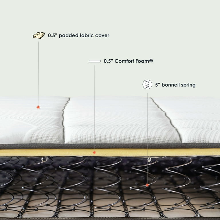 Mellow 6 Classic Bonnell Spring Mattress with Comfort Foam Top Full