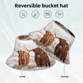 thumbnail image 2 of Yiaed Yak Print Reflective Stripe Bucket Hat Unisex Funny Outdoor Fisherman Cap Beach Sun Hat, 2 of 5