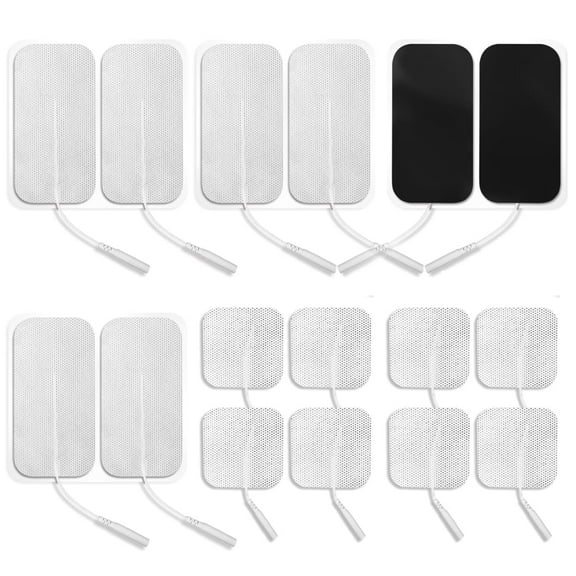 Easy@Home Self Stick Carbon Electrode Pads, Non-Irritating, Reusable 16-Pack for TENS Unit
