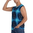 thumbnail image 3 of Balery Cat Sketch Men's Sleeveless Muscle Shirts Workout Tank Top, Moisture Wicking, Odor Protection-X-Large, 3 of 8
