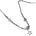thumbnail image 4 of Collar de cuentas de estrella con diseño de nicho, estilo dulce y picante, collar de cuentas de forma especial, cadena de clavícula fría cruzada, 4 of 5