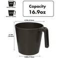 thumbnail image 4 of Loobuu Coffee Mugs Set of 8, Plastic Coffee Cups Set, 16.9 OZ Unbreakable Coffee Mugs with Handle Reusable Camping/Dorm/RV Drinking Cups for Adults Microwave & Dishwasher Safe, 4 of 8