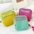 thumbnail image 2 of Dopamine Color Mesh Cosmetic Bag, Portable & Fashionable, Large Capacity Makeup Organizer for Women, Travel-Friendly, Multiple Colors Available, 2 of 7