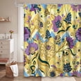 thumbnail image 2 of LALILO Yellow Fabric Shower Curtain for Bathroom ,Waterproof Shower Curtains with Hooks 72"X72", 2 of 6
