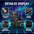 thumbnail image 6 of Furmax Racing Style Recliner Gaming Chair with Massage Lumbar Support and RGB Lighting, Blue, 6 of 10