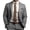 Dark Gray, variant on Joernso Men Suit Coat Formal Business Style Slim Fit Plaid Print Long Sleeve Single Button Closure Mid Length Straight Cardigan Work Office Coat