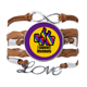 thumbnail image 1 of Yo apoyo a gays LGBT Arcoiris Pulsera de cuero Negro trenzado pulsera de cuerda de amor Unbranded M, 1 of 3