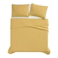 thumbnail image 4 of Brooklyn Loom Classic Solid 100% Cotton 200 Thread Count Percale Mustard Yellow 2-Piece Twin Quilt Set, Solid Casual themed, Adult Bedding, OEKO-TEX Certified, 4 of 10