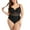 C1 Black, variant on Daznico Women's Plus Size Solid Color Bikini, Mesh Stitching Swimsuit,Size 4XL