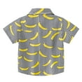 thumbnail image 4 of Huesdet Baby Boy's and Toddler Poplin Short Sleeve Button Up Shirt(Yellow,6-12 Months), 4 of 6
