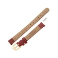 thumbnail image 3 of Gilden Ladies Water-Resistant Oilskin 10-14mm Leather Watch Band MSW63 (12mm End Width, Regular Length, Red, Gold-Tone Buckle), 3 of 3
