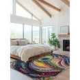 thumbnail image 2 of Peacock Feathers Area Rug for Bedroom 2.7x5 Ft Blue Ombre Colorful Feather Super Soft fuzzy Throw Rug Non-Slip Fluffy Plush Indoor Floor Carpet for Living Room Nursery Home Decor, 2 of 8