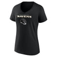 thumbnail image 2 of Women's Roquan Smith Black Baltimore Ravens Team Wordmark Player Name & Number V-Neck T-Shirt, 2 of 3