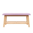 thumbnail image 4 of Tufted Fabric Bench Ottoman Bench, Purple, 4 of 6