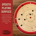 thumbnail image 2 of Tradeopia Round Crokinole Board Game, Classic Tabletop Game with 26 Discs, Metal Bumpers, Fast Powder & Tin, Traditional Canadian Family Game for All Ages, 2 of 7