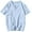 Light Blue, variant on yillto Mens Cotton Linen Shirts V Neck Short Sleeve Loose Lightweight Tee Solid Color Causal Tops
