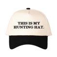thumbnail image 3 of THIS IS MY HUNTING HAT. Letter Embroidered Color Block Trucker Hat Unisex Adjustable Cotton Breathable Fashion Cap for Travel Daily Wear, 3 of 10