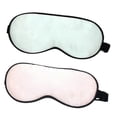 thumbnail image 1 of Sleeping Mask Kids Eye Cover Sleep Mask Solid Color Lightweight Comfortable Light Green Pink 2Pcs, 1 of 5