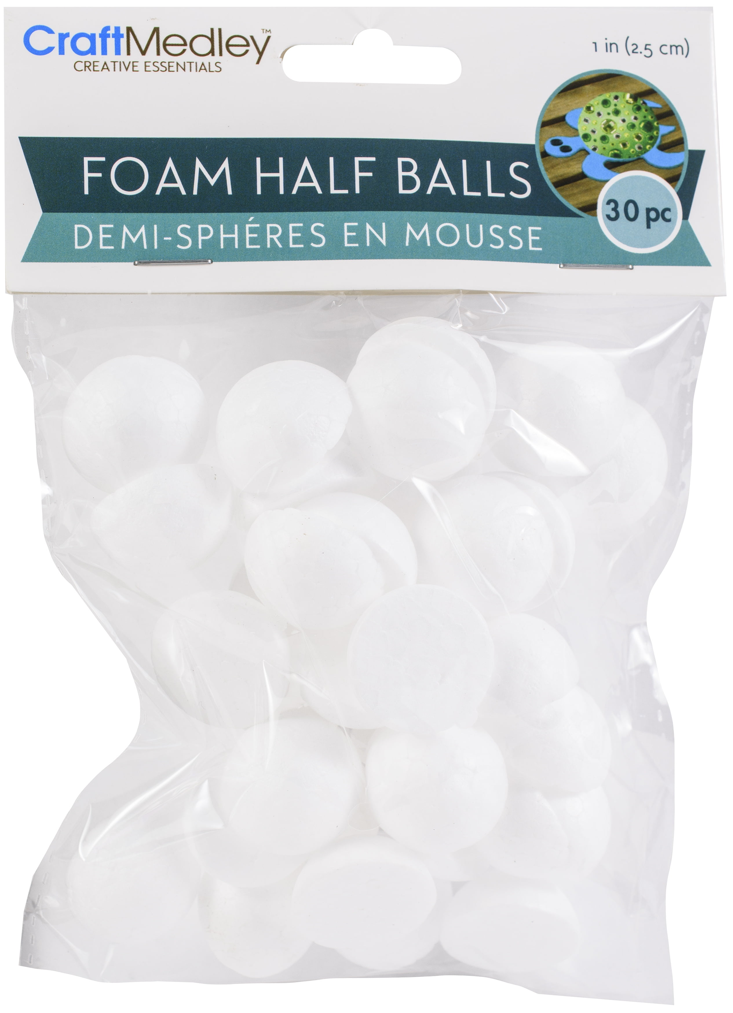 Foam Half Ball 1" 30/Pkg