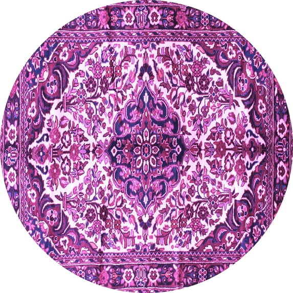 Ahgly Company Indoor Round Persian Purple Traditional Area Rugs, 6' Round