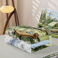 thumbnail image 5 of Manfei Watercolor Mountain Campsite Pattern Zipper Full Size Comforter Sets with Fitted Sheet and 2 Pillowcases,Wilderness Tent Print Zipper Bedding Set,Green Light Blue,Reversible, 5 of 7