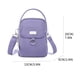 thumbnail image 2 of Bolsa de teléfono celular de varios compartimentos para mujeres de color lavanda, impermeable, de tela Oxford casual, bandolera, 2 of 2