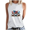 thumbnail image 2 of SOOMLON Fourth of July Cute Summer Tops for Women Tank Tops Gnomes Distressed Usa Flag Shirts Crew Neck 4th of July Tops Sleeveless Loose Fitting T-Shirt Y2k Tee Blouse Clothes, 2 of 4