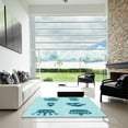 thumbnail image 6 of Ahgly Company Indoor Round Patterned Electric Blue Area Rugs, 5' Round, 6 of 6
