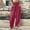 Hot Pink, variant on DuoJiaJ Womens Solid Color Casual Pants Trousers Elastic Waist Pockets Wide Leg Trousers Women's Lounge Pants Green S